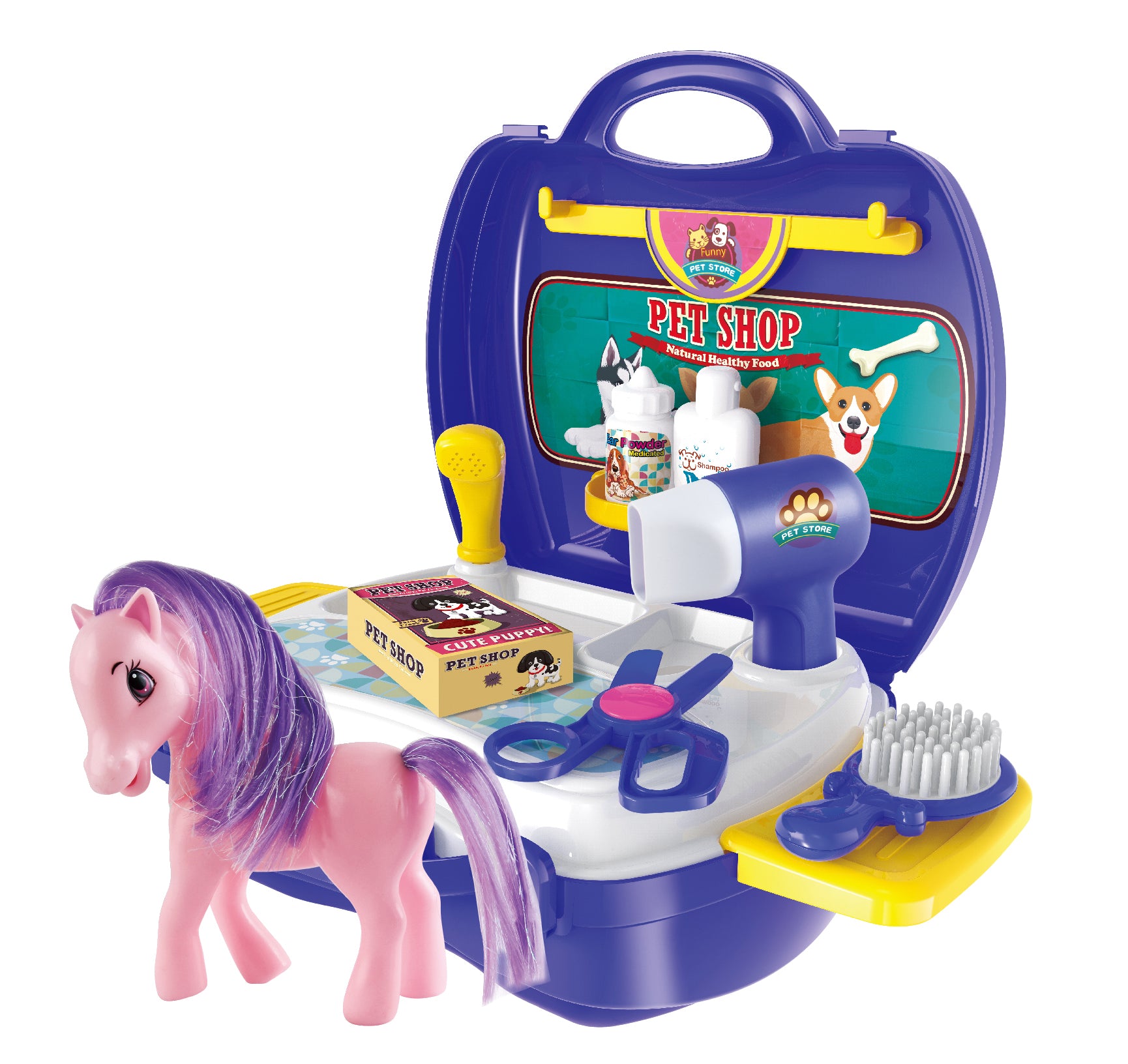 Portable Pony Carrier Play Set