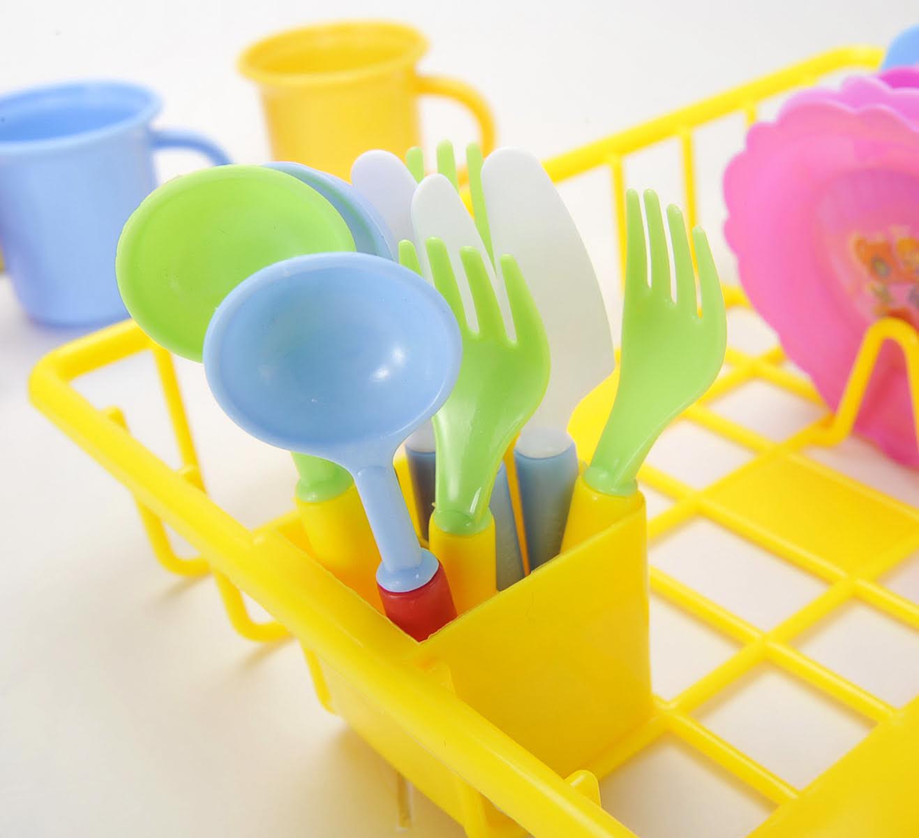 Play Dishes Kitchen Wash And Dry Tea Playset 27pcs