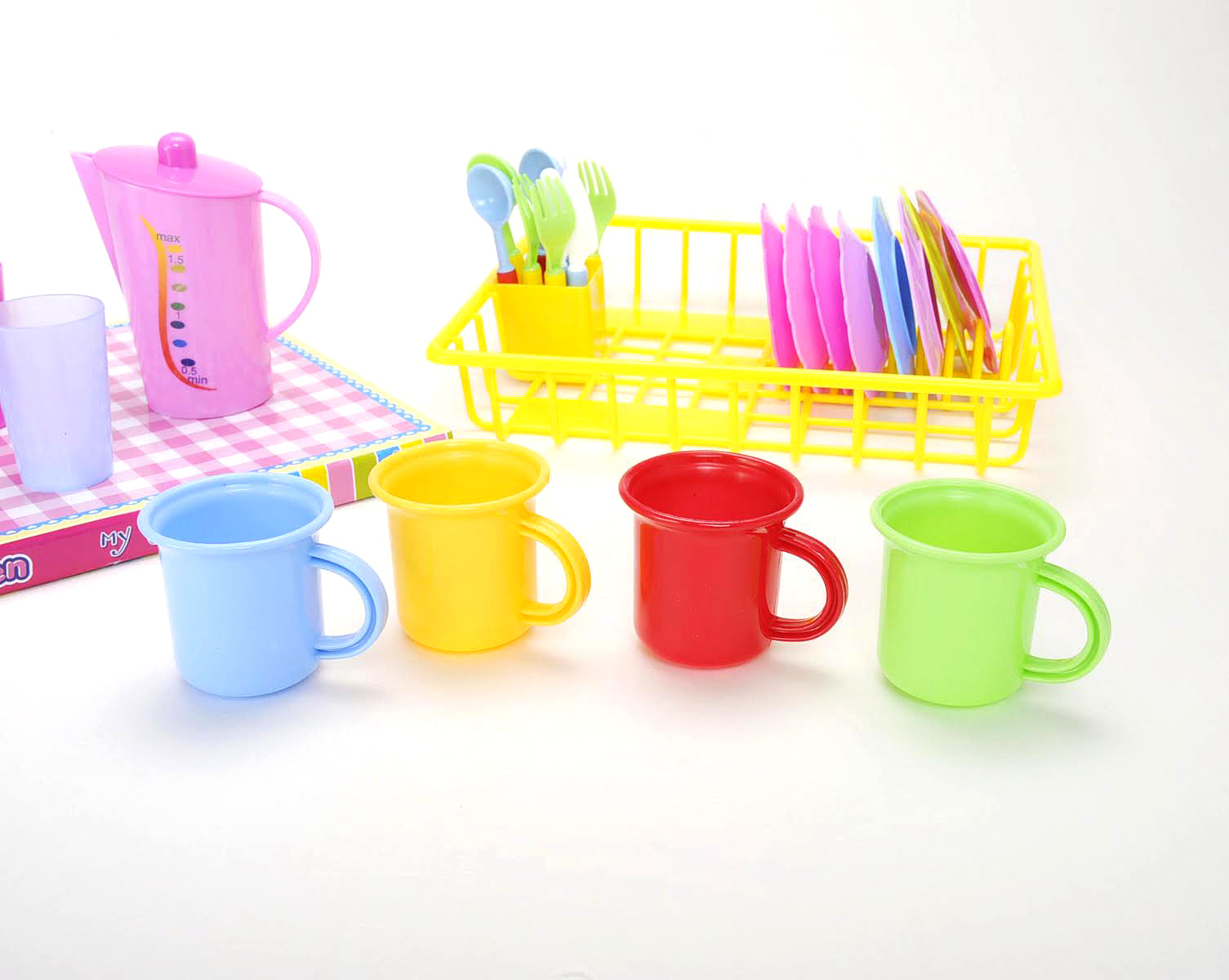 Play Dishes Kitchen Wash And Dry Tea Playset 27pcs