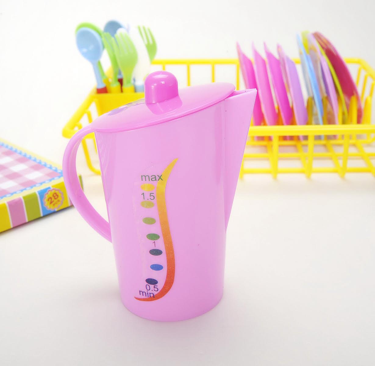 Play Dishes Kitchen Wash And Dry Tea Playset 27pcs