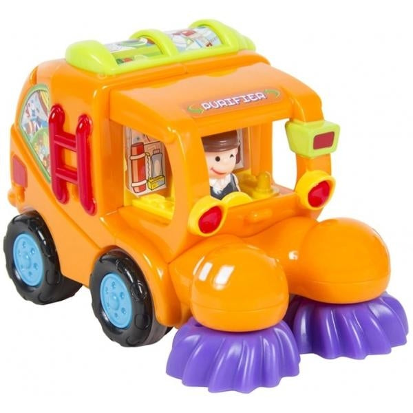 Push And Go Friction Powered Trucks (Cement Mixer, Sweeper, And Harvester)