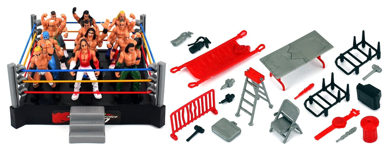 Little Wrestlers Rumbling Cage Set