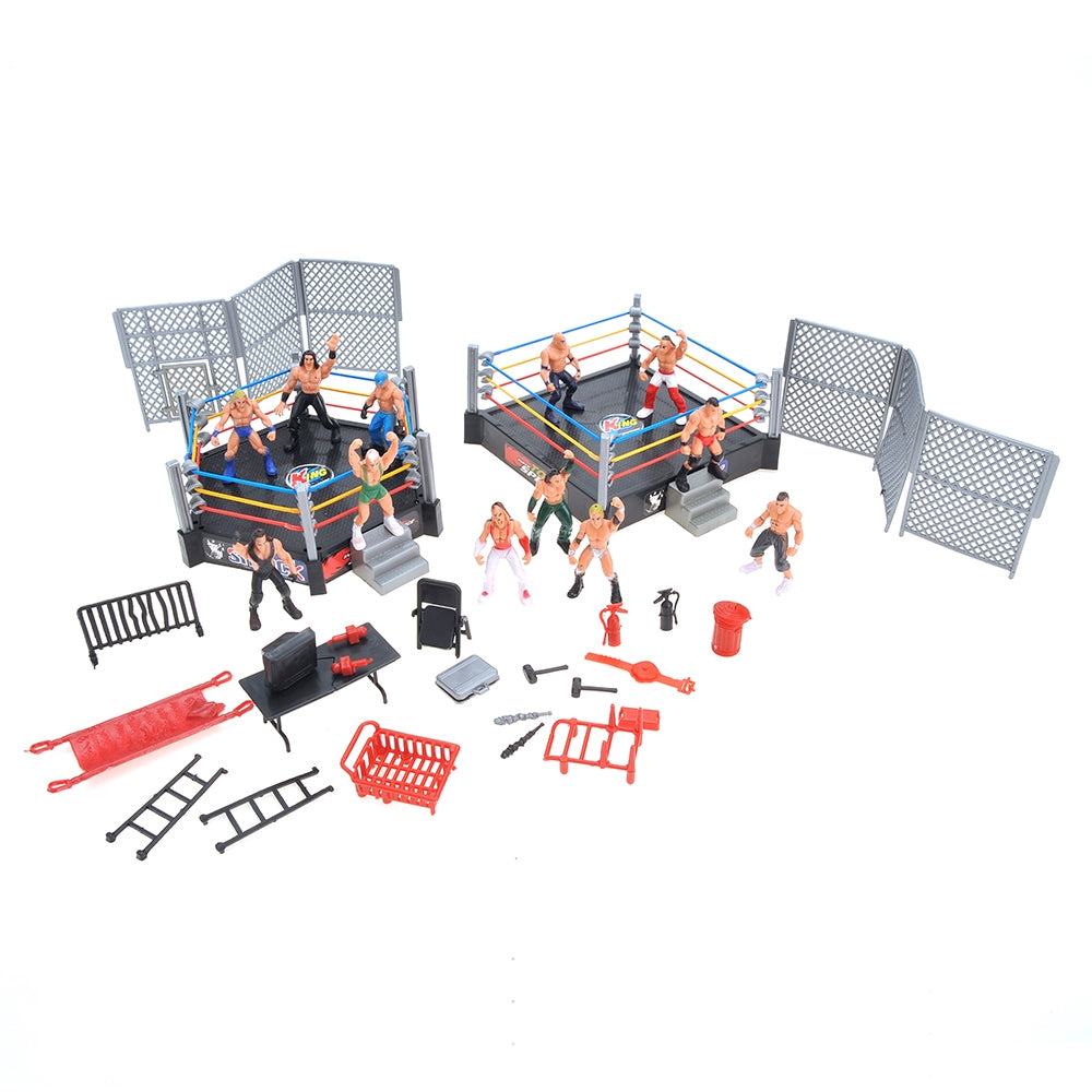 Little Wrestlers Rumbling Cage Set