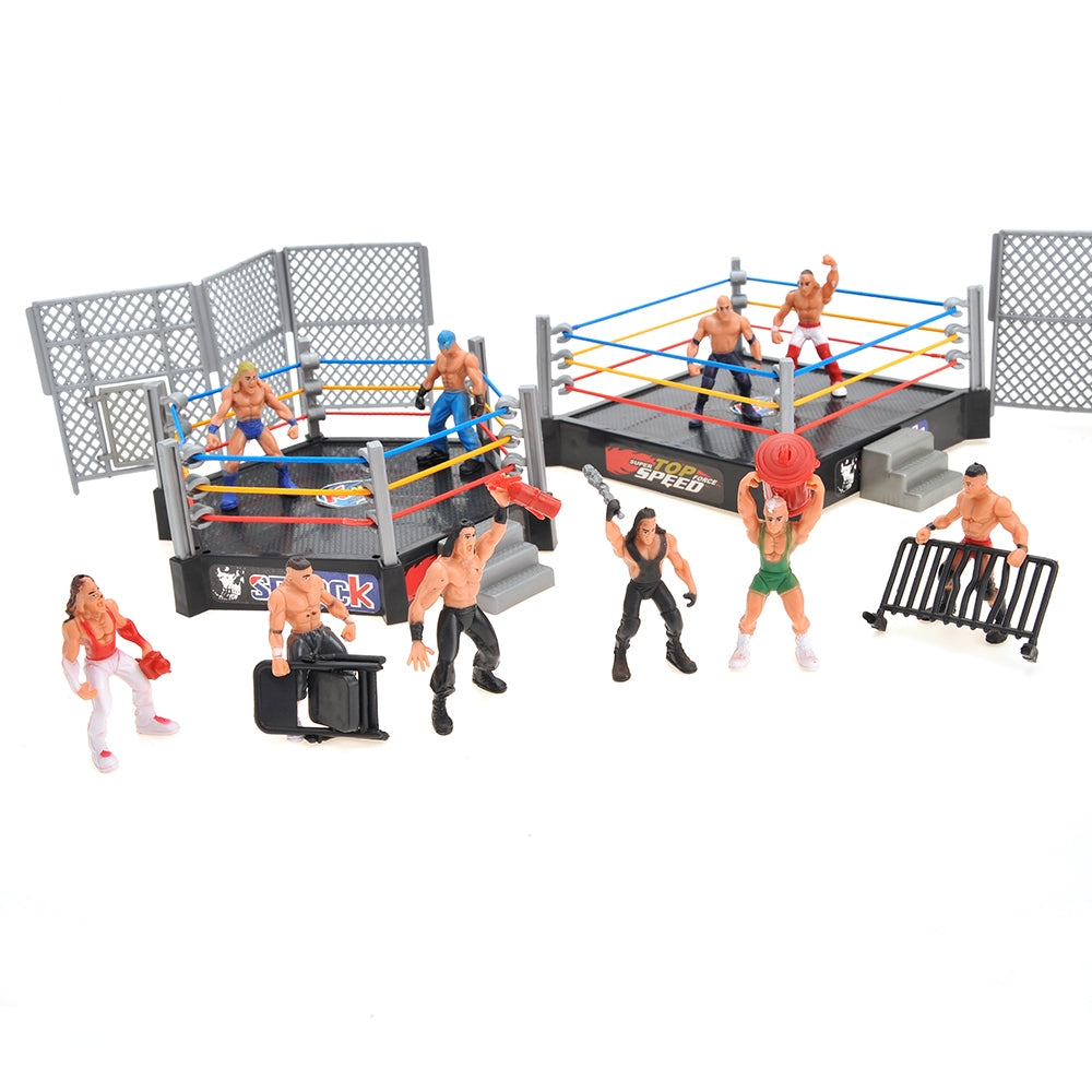 Little Wrestlers Rumbling Cage Set