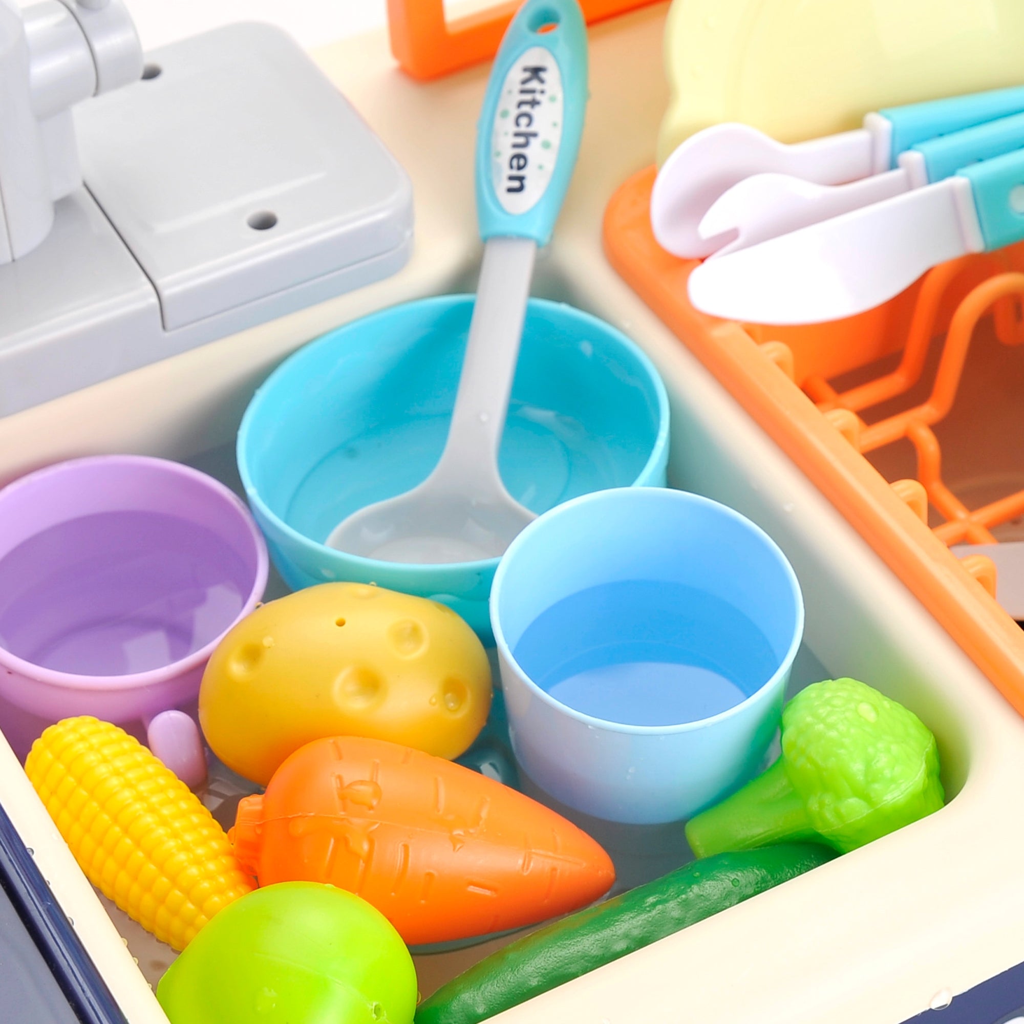 Cute Kitchen Sink Toys W/Cooking Stove Play Set