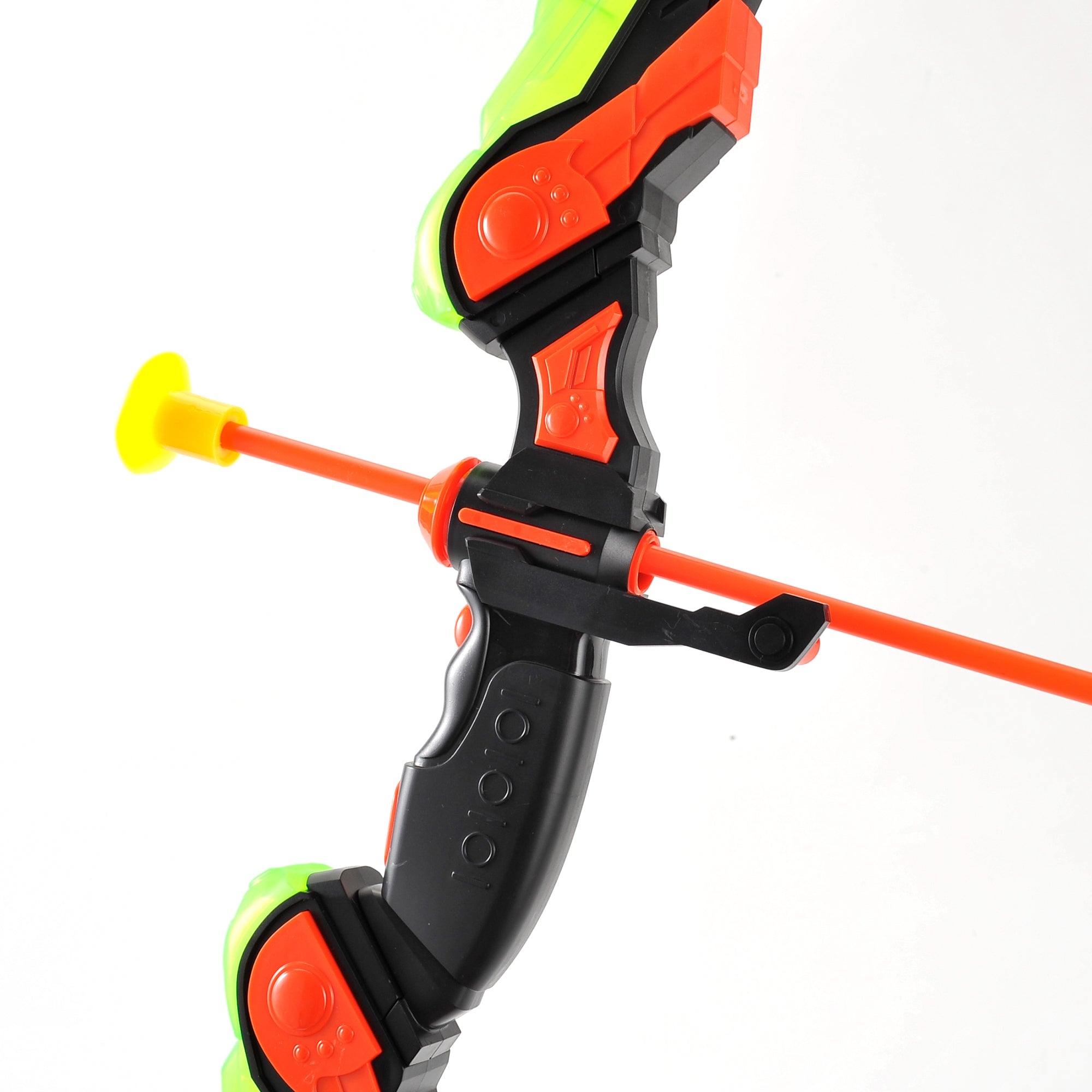 LED Light Up Archery Toy Bow & Arrow S/Suction Cup Arrows Toys Green