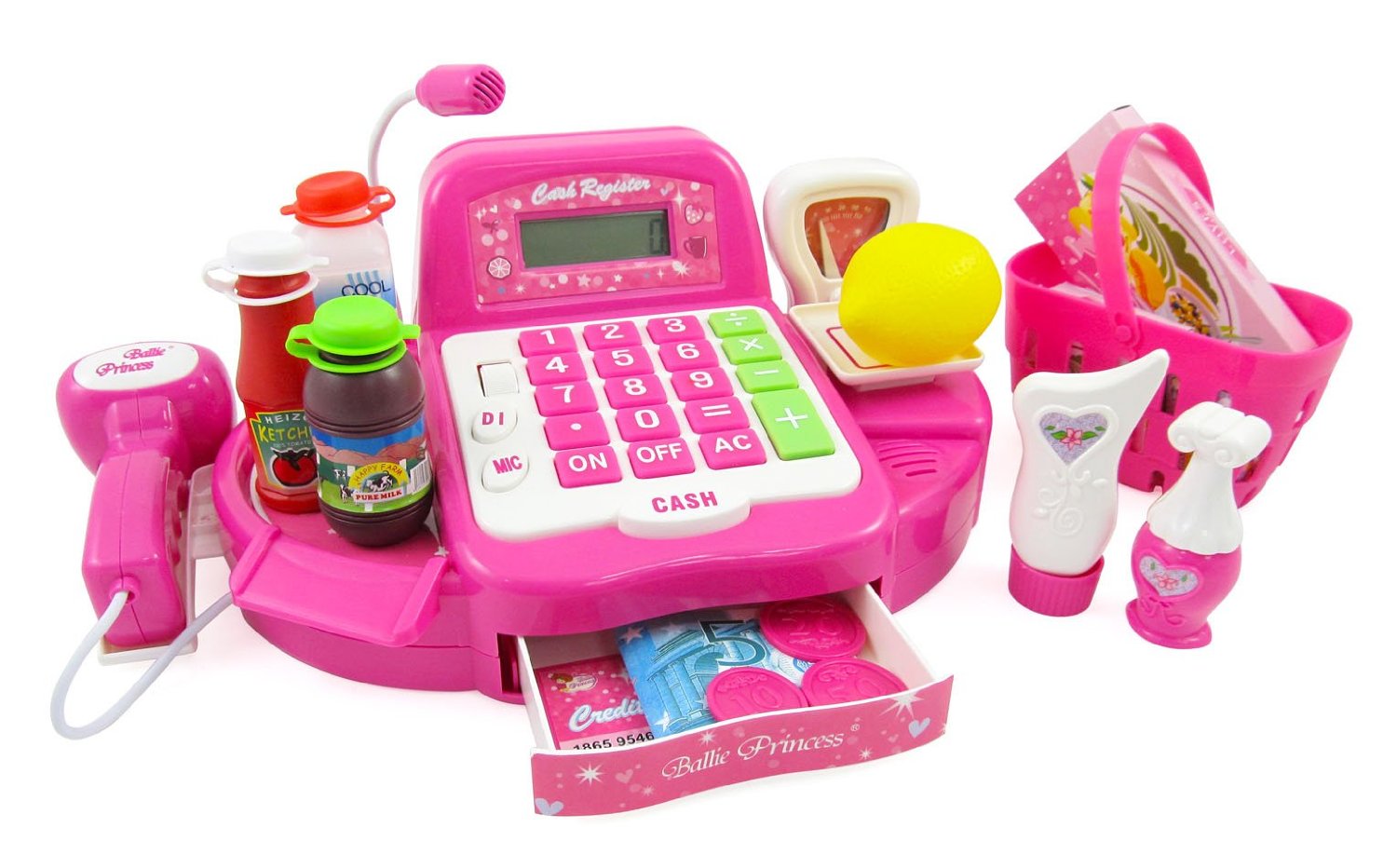 12" Cash Register Toy Playset For Kids