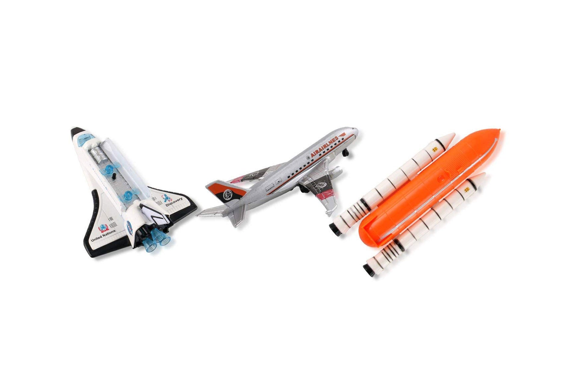 Space Shuttle Playset With Rockets, Satellites, Rovers & Vehicles