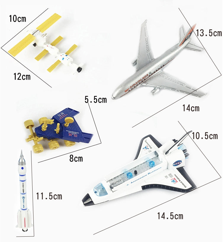 Space Shuttle Playset With Rockets, Satellites, Rovers & Vehicles