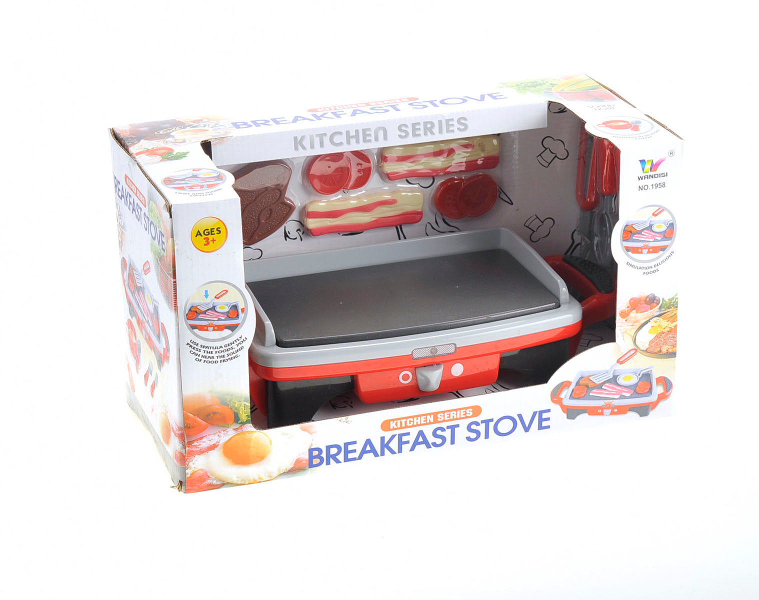 Breakfast Griddle Electric Kitchen Grill Pretend Food Playset