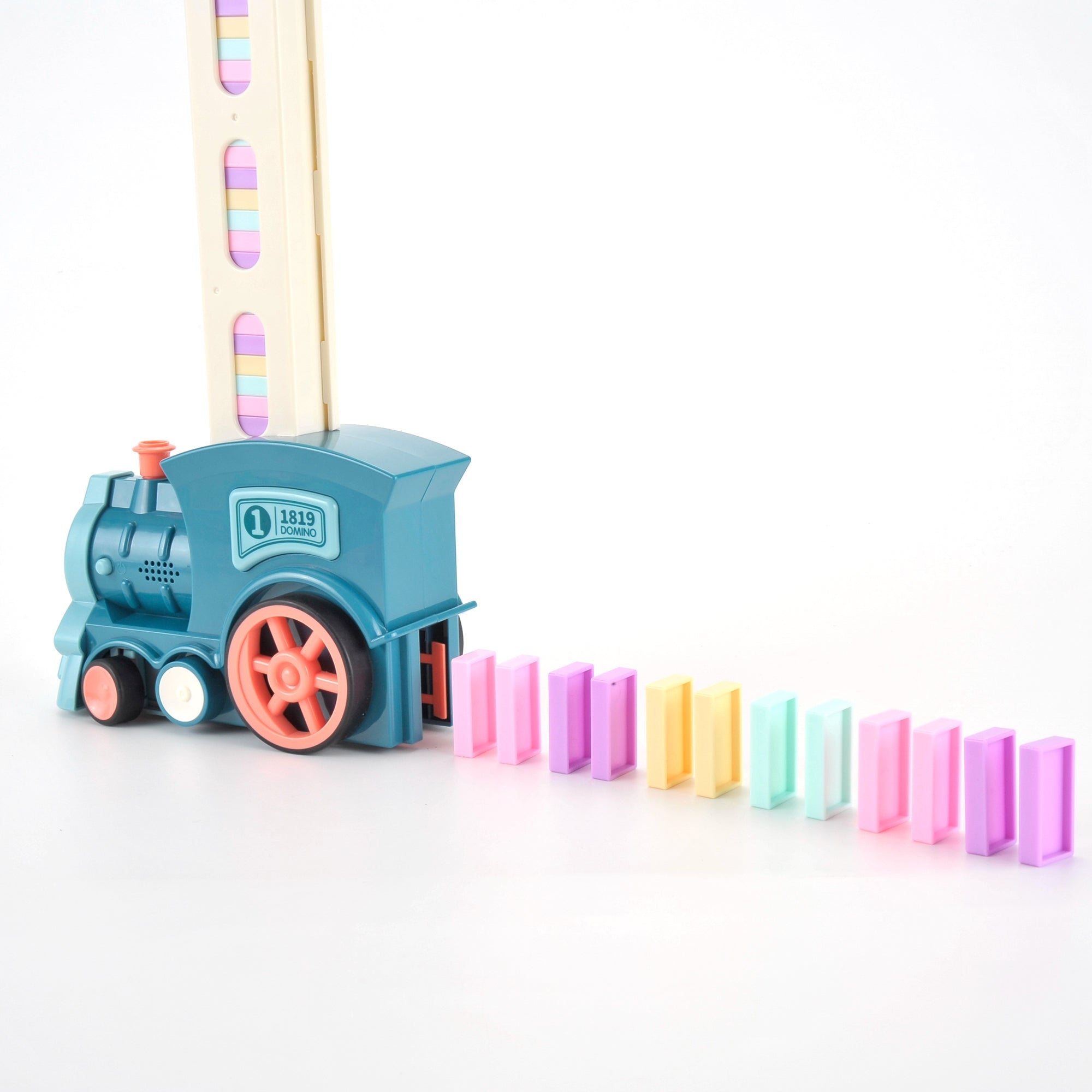 Automatic Stacking Domino Train Toy