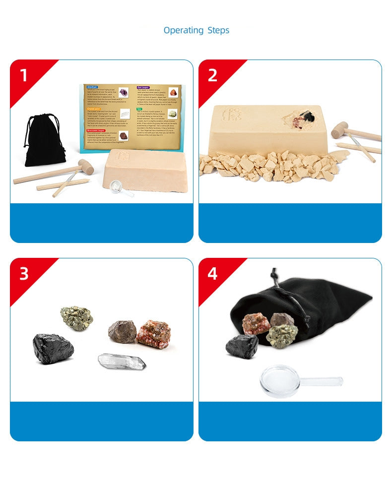 Gem Digging Kit, Rocks, Minerals Escavation Toys