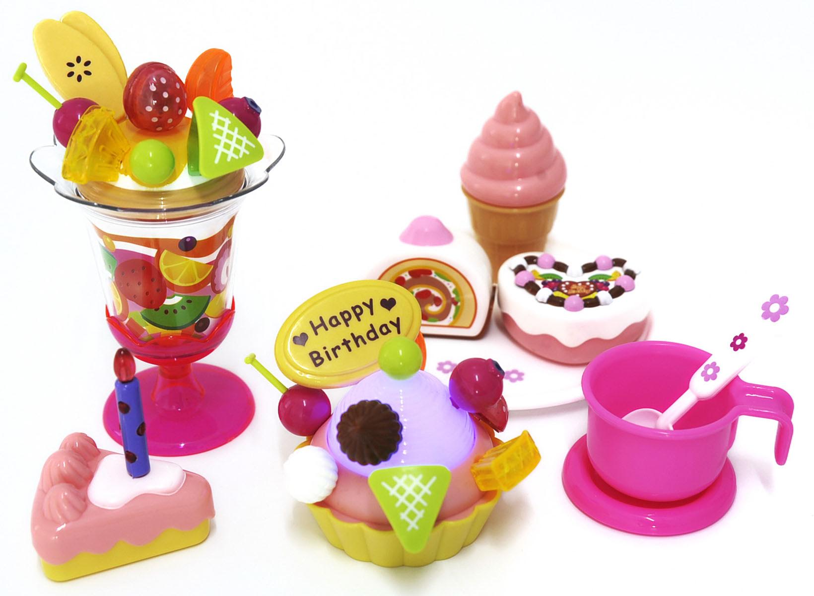 Play Food Set With Cupcake, Cakes, Ice Cream & Sundae