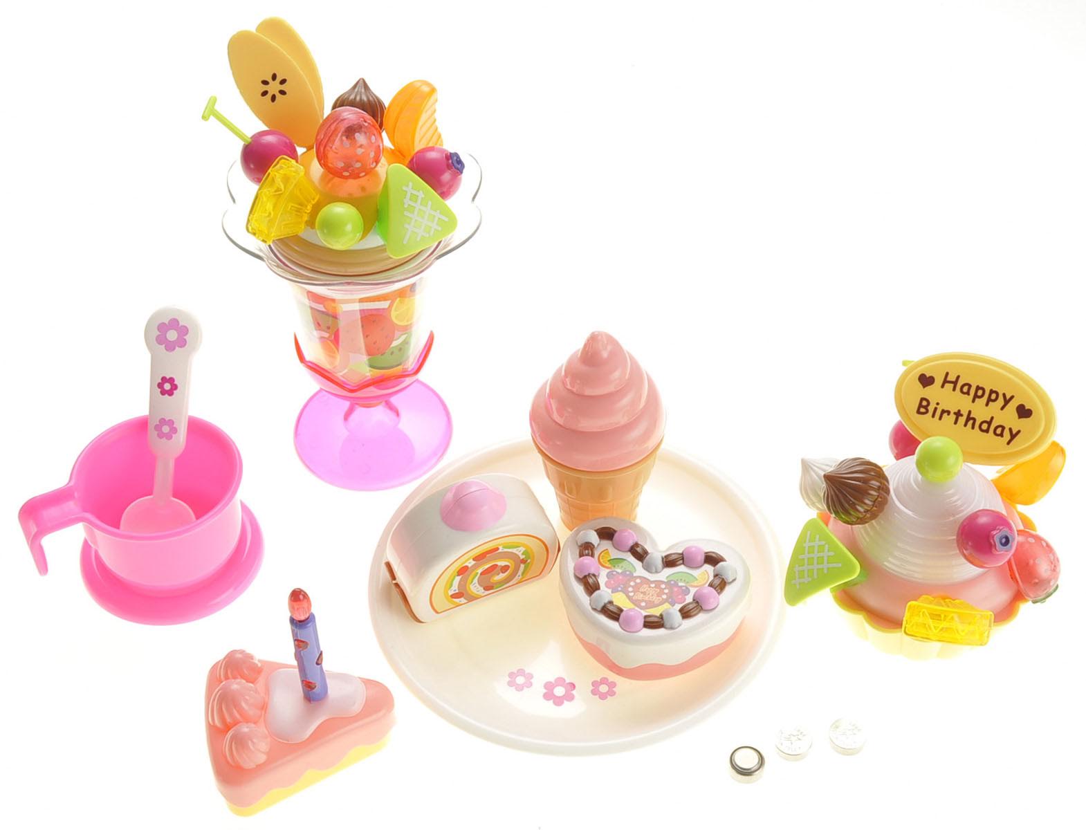 Play Food Set With Cupcake, Cakes, Ice Cream & Sundae