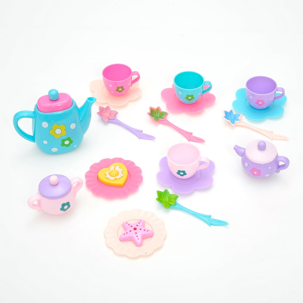 Tea Party Pretend Playset For Kids, 21-Piece