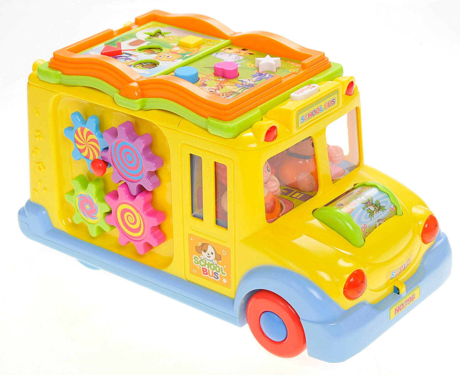 Interactive School Bus Toy With Flashing Lights & Sounds