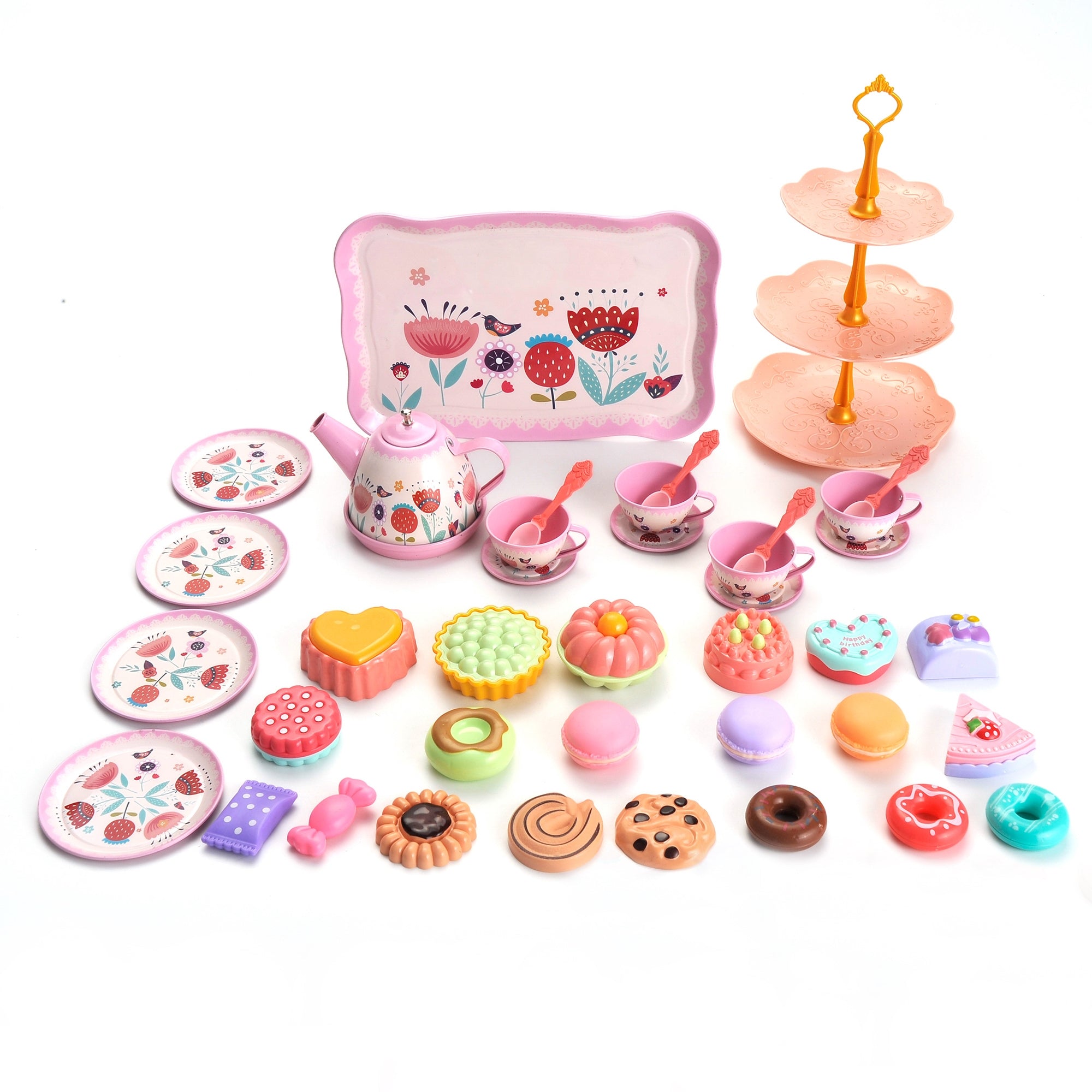 Exquisite Tea Set For Tea Time 45 Pcs Toy Set