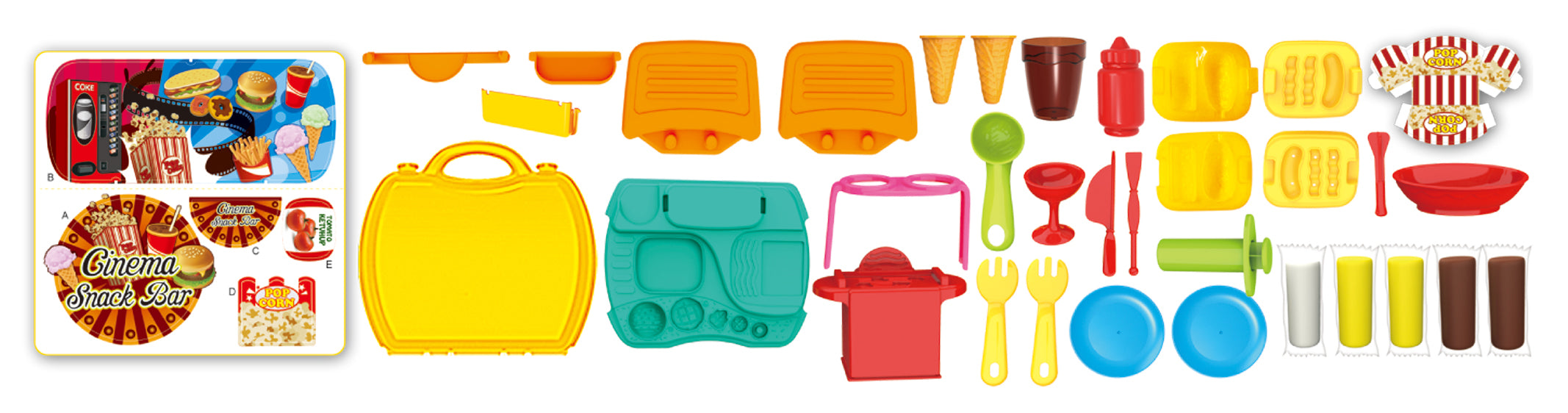 Portable Snack Bar Case Play Set 35pcs