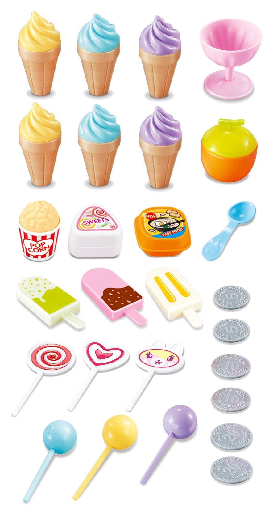 Mini Candy And Ice Cream Cart Shop (Pink)