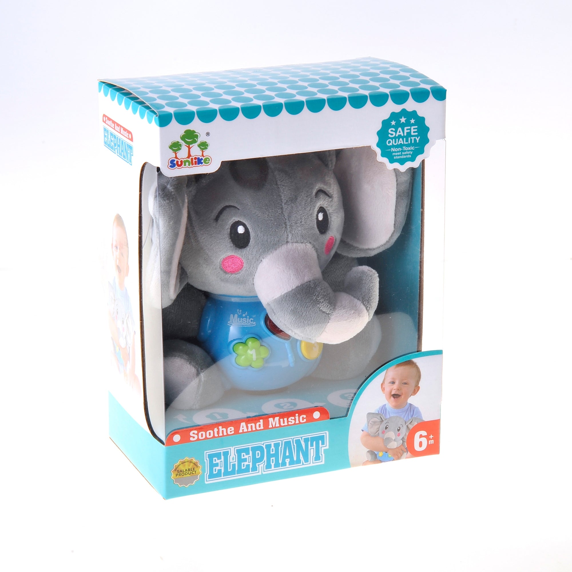 Plush Elephant Infant Toys, Light Up Baby Toys