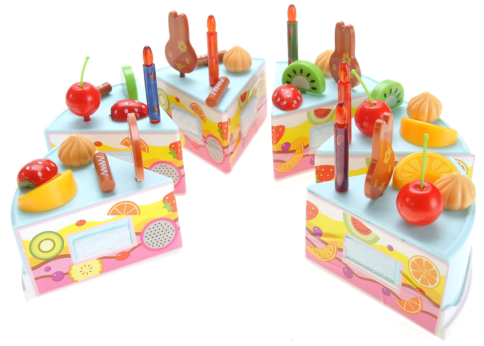 Birthday Cake 75pcs Pretend Play Food Toy Set (Blue)