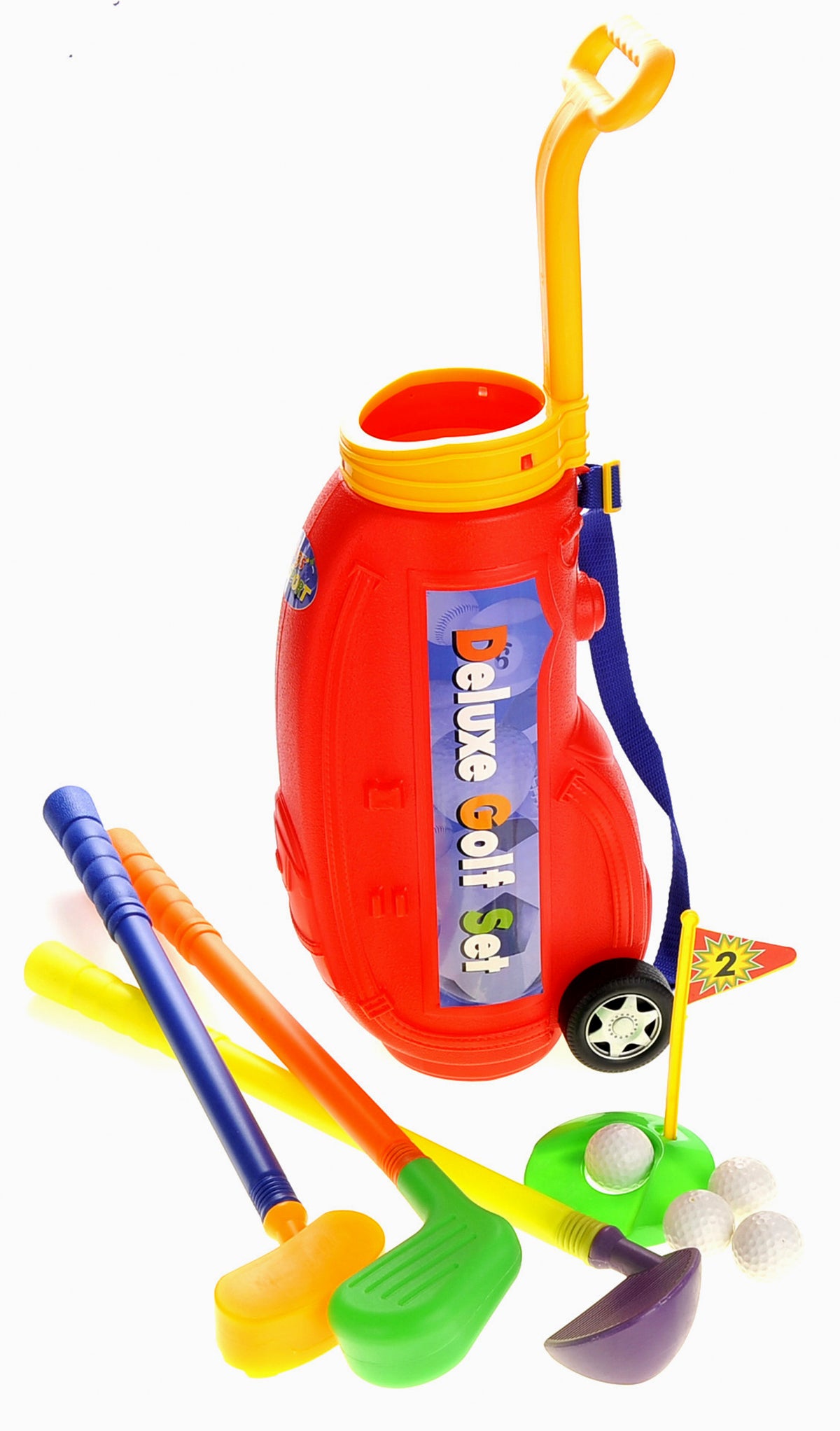 Deluxe Toy Golf Set For Kids With Easy Storage (Red)