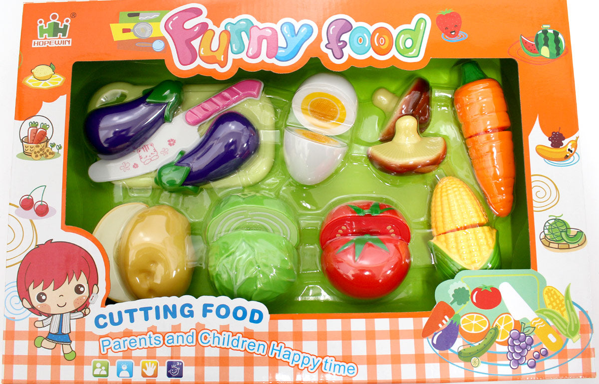 Kitchen Fun Cutting Vegetables Food Playset