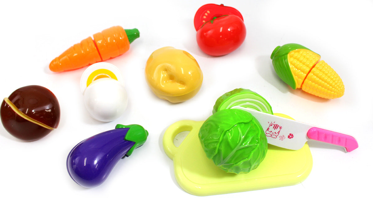 Kitchen Fun Cutting Vegetables Food Playset