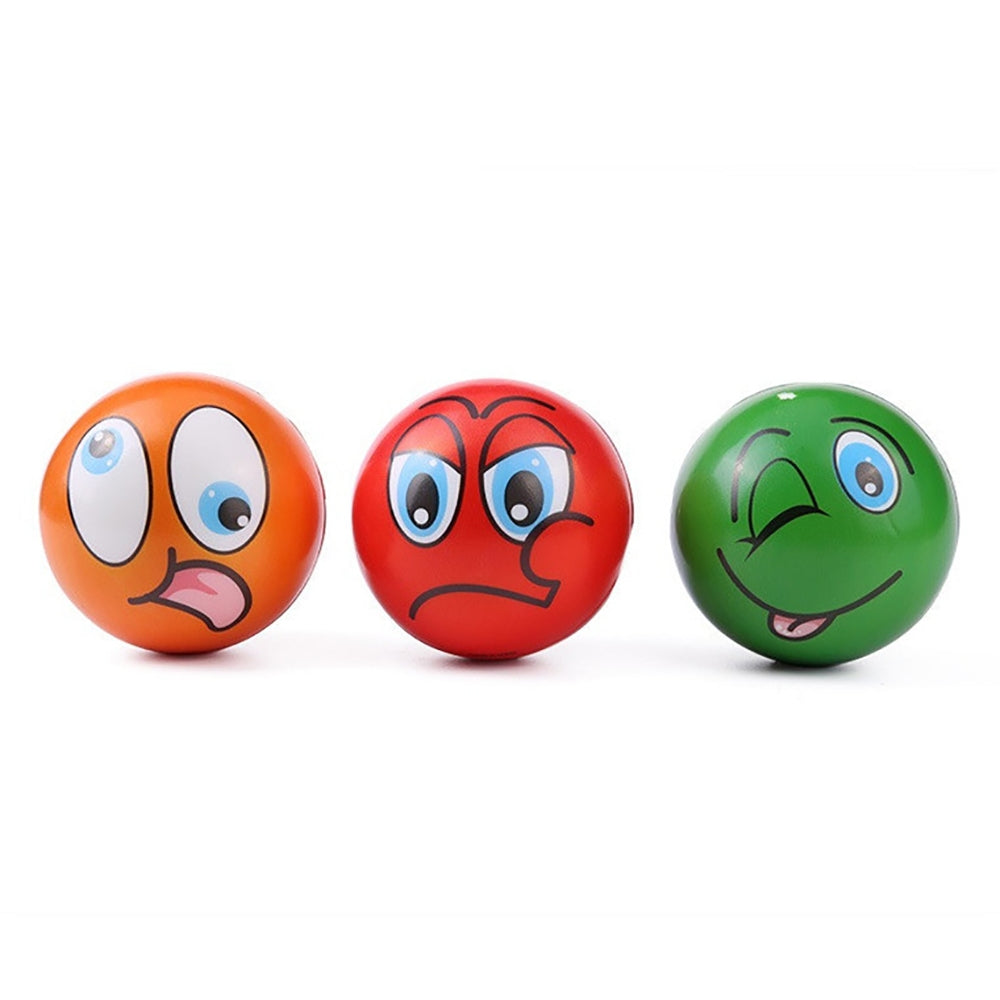 Mini Emoticon Soft Foam Stress Balls (24 Balls Per Box)