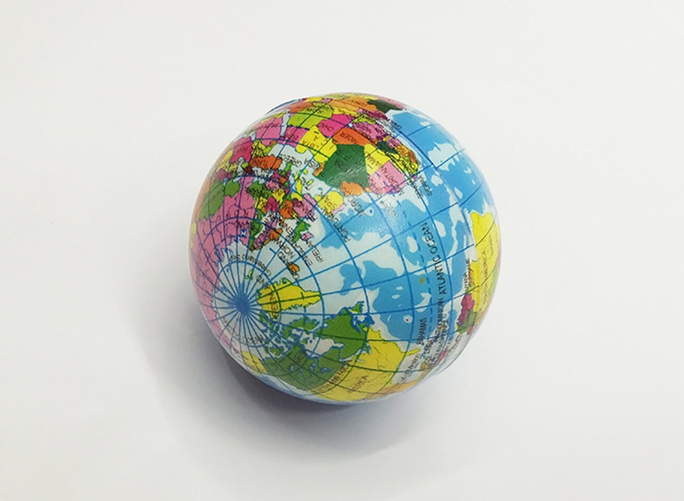 Mini Planet Earth Soft Foam Stress Balls (24 Balls Per Box)