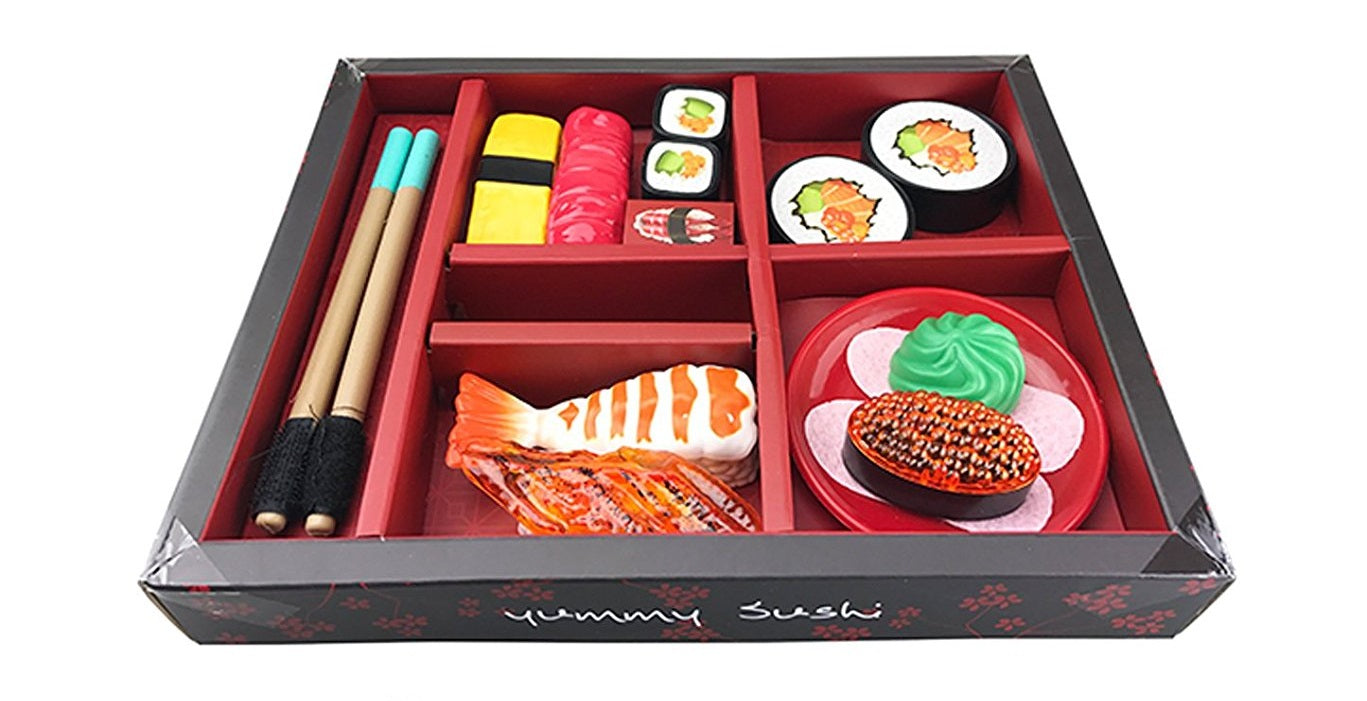 Japanese Sushi Dinner Bento Box Pretend Play Cutting Food Set 21pcs