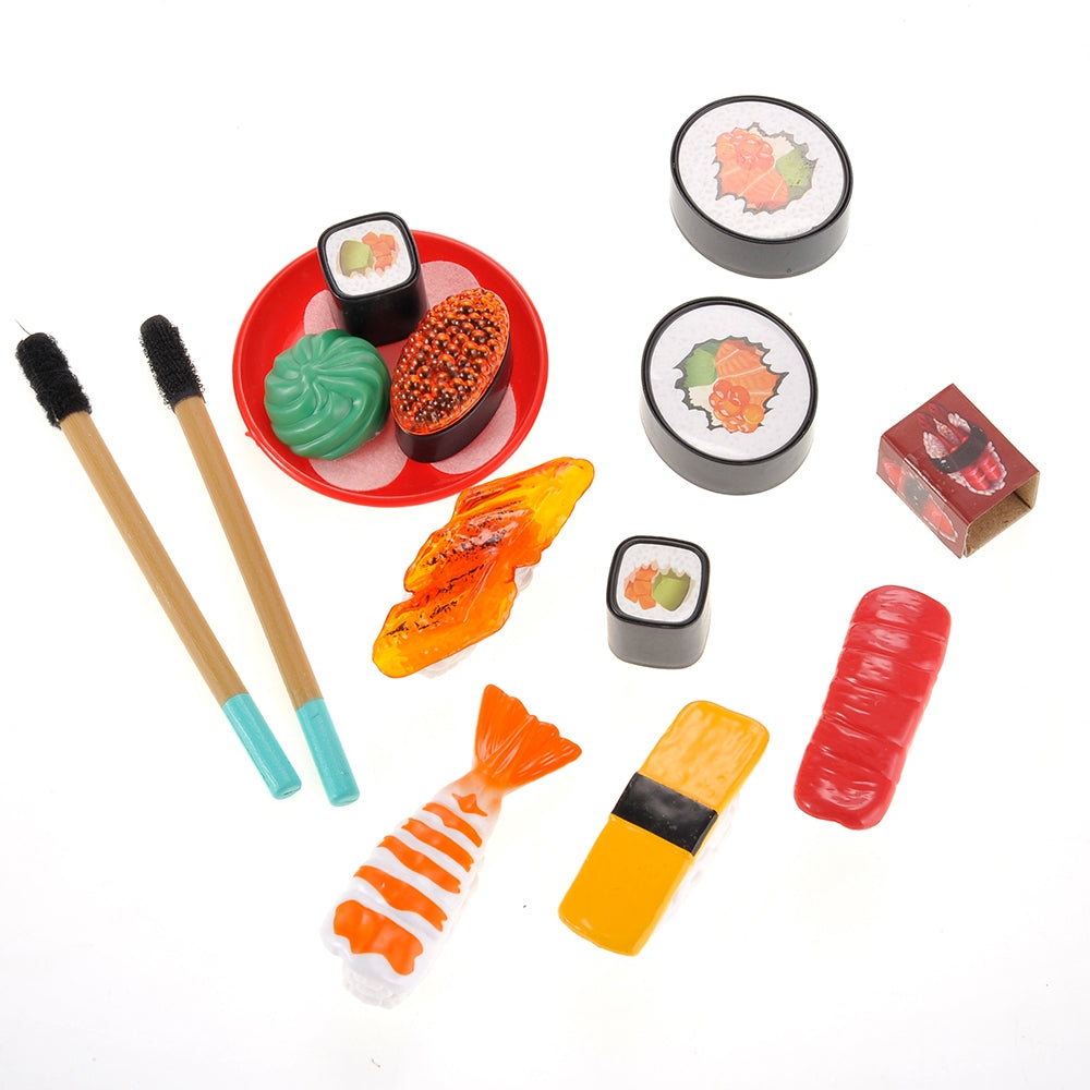 Japanese Sushi Dinner Bento Box Pretend Play Cutting Food Set 21pcs