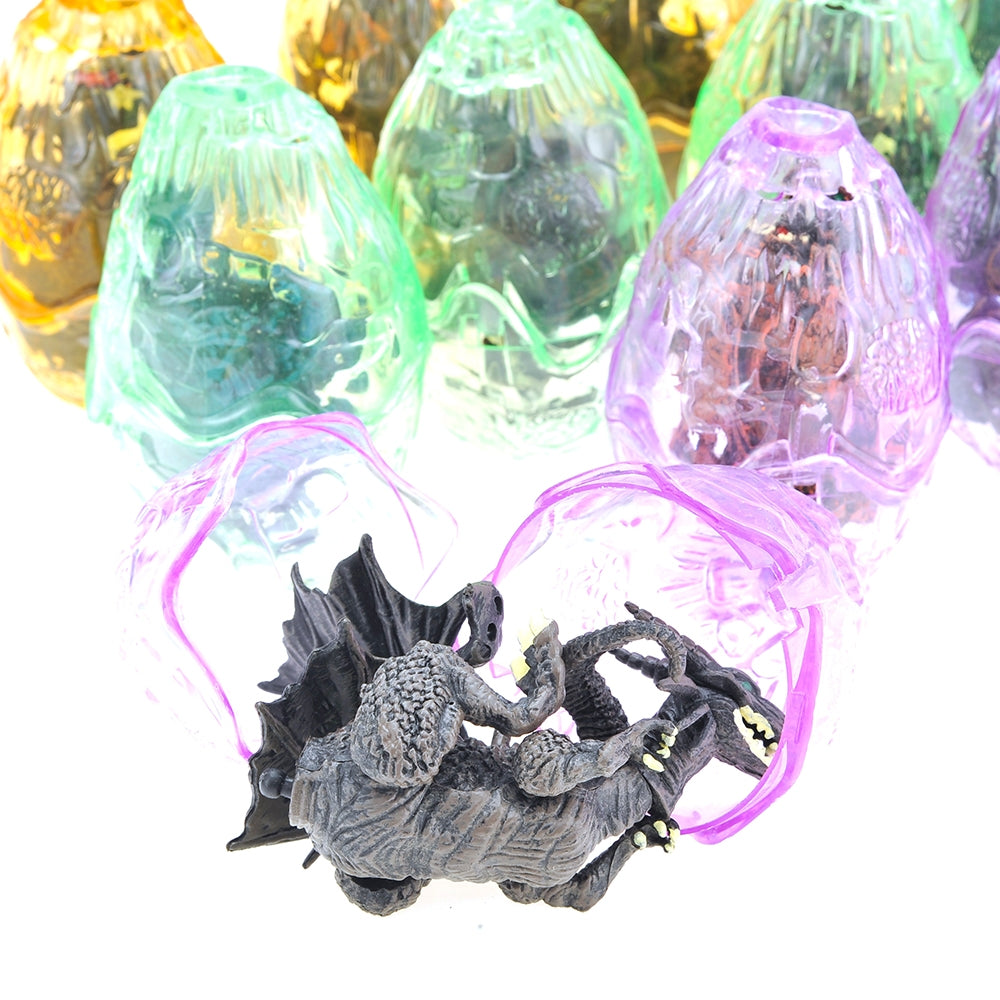 Dragon Figurine Puzzles In Hatching Jurrasic Eggs (12 Eggs Per Pack)