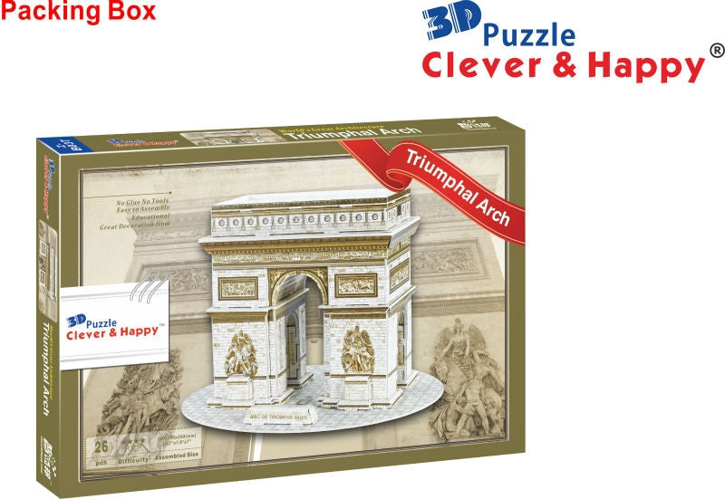 Triumphal Arch 3D Puzzle, 26 Pieces