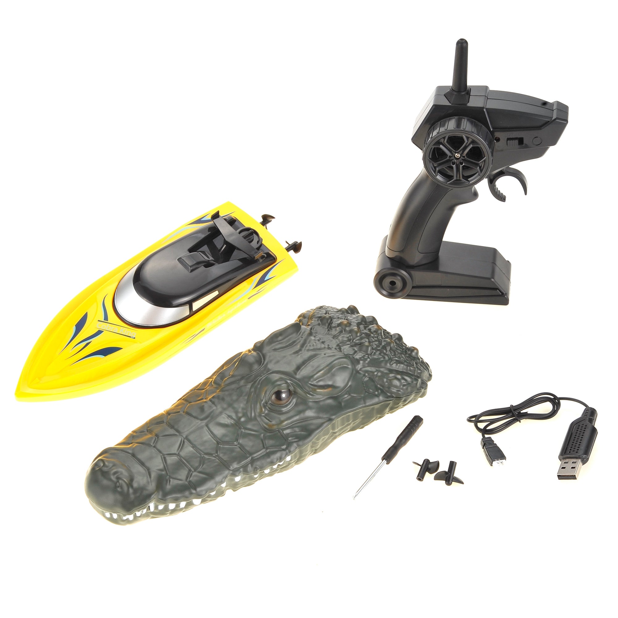 2.4GHz 10" RC Crocodile Boat with Rechargeable Battery