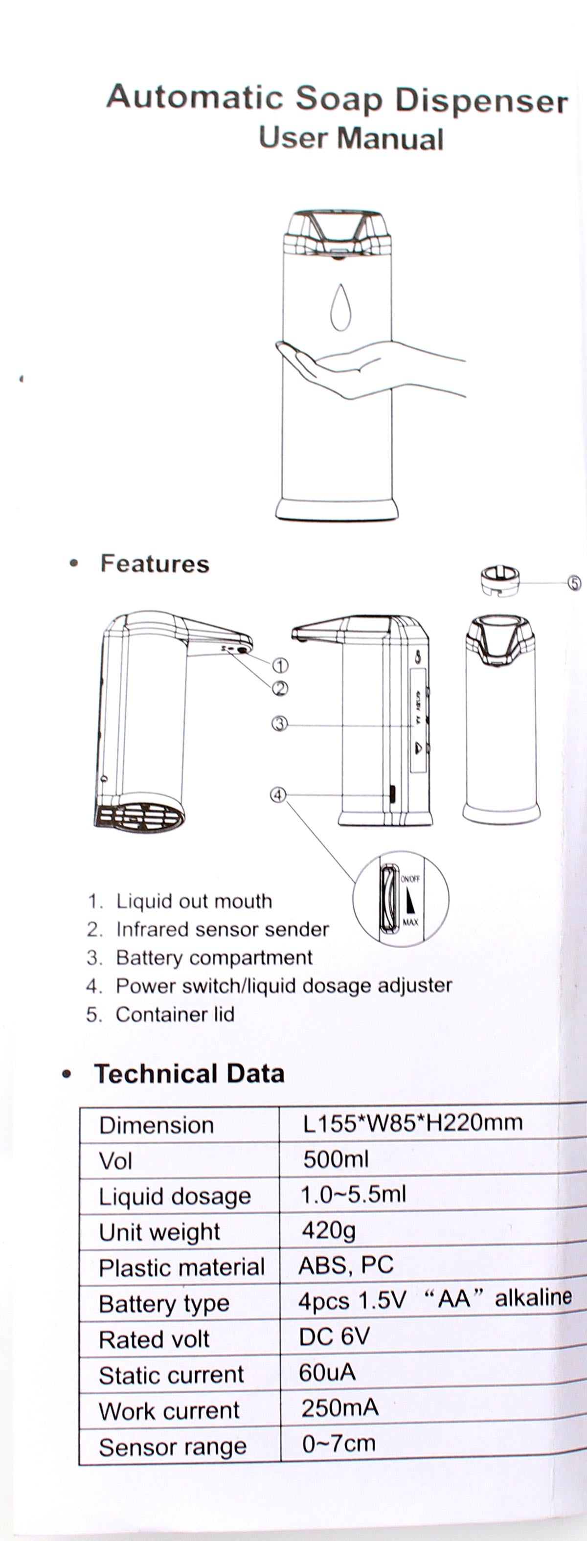 Automatic Soap Dispenser (Chrome)