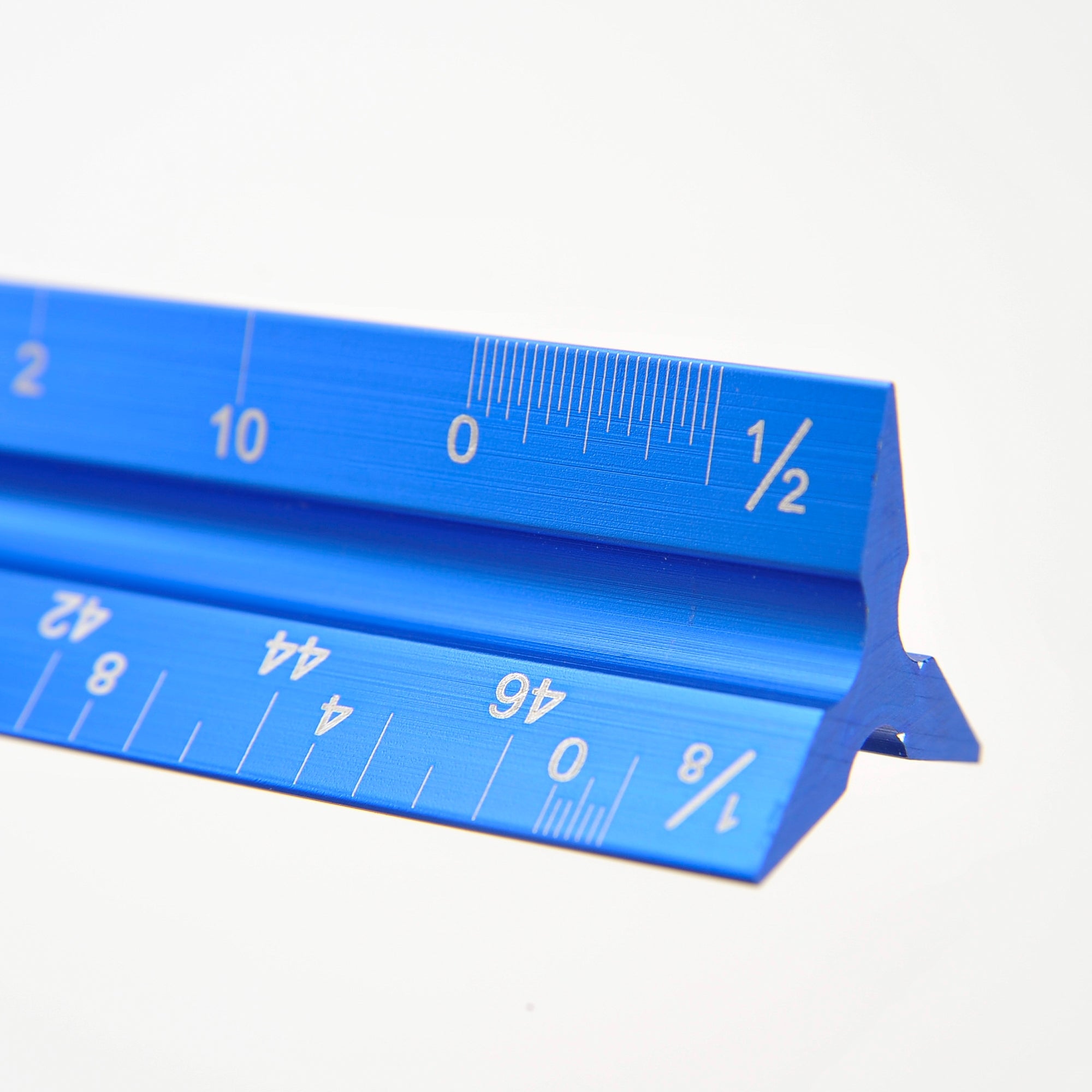 12" Architectural Scale Ruler Aluminum For Students & Engineers Blue