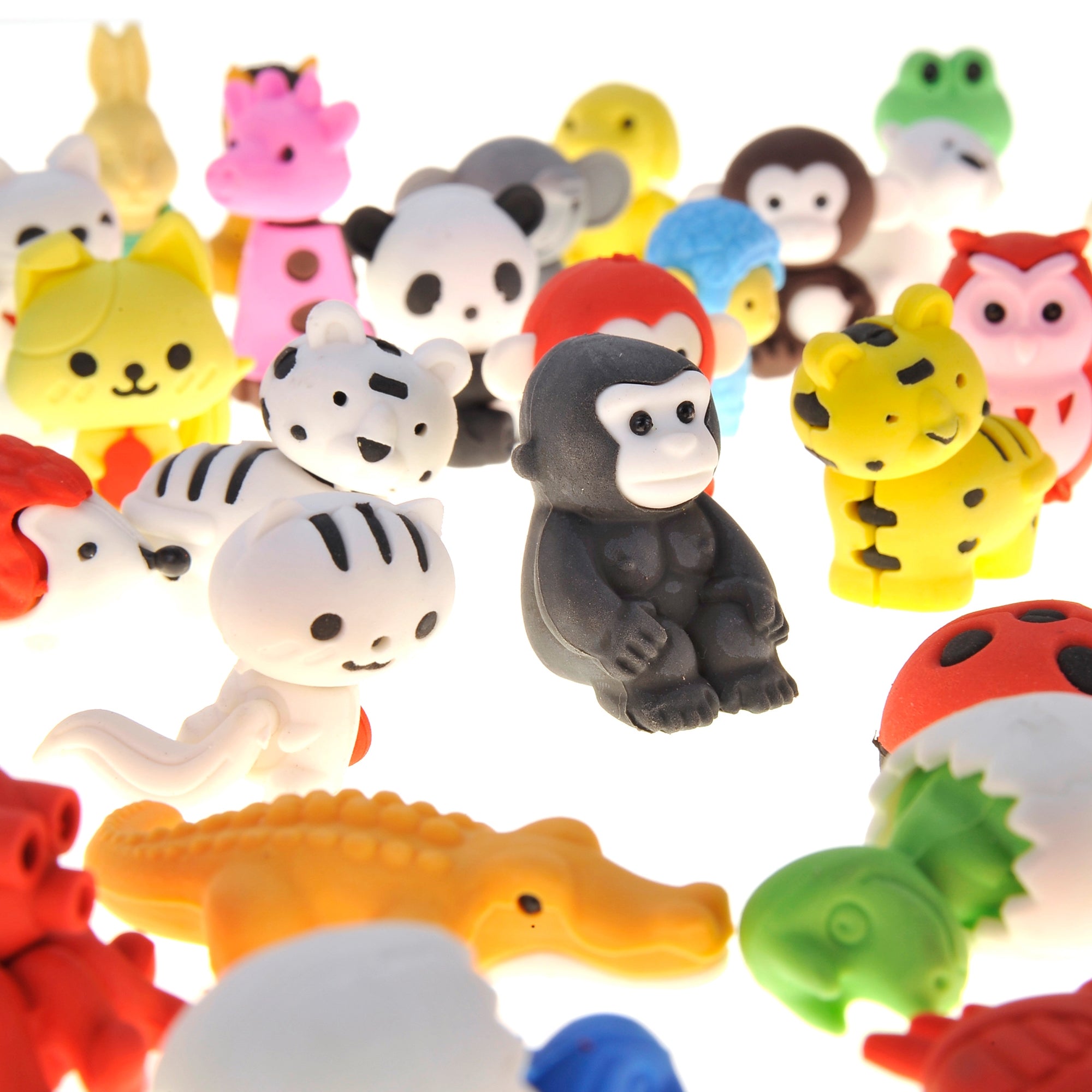 60Pcs Animal Erasers Desk Pets (Random Design)