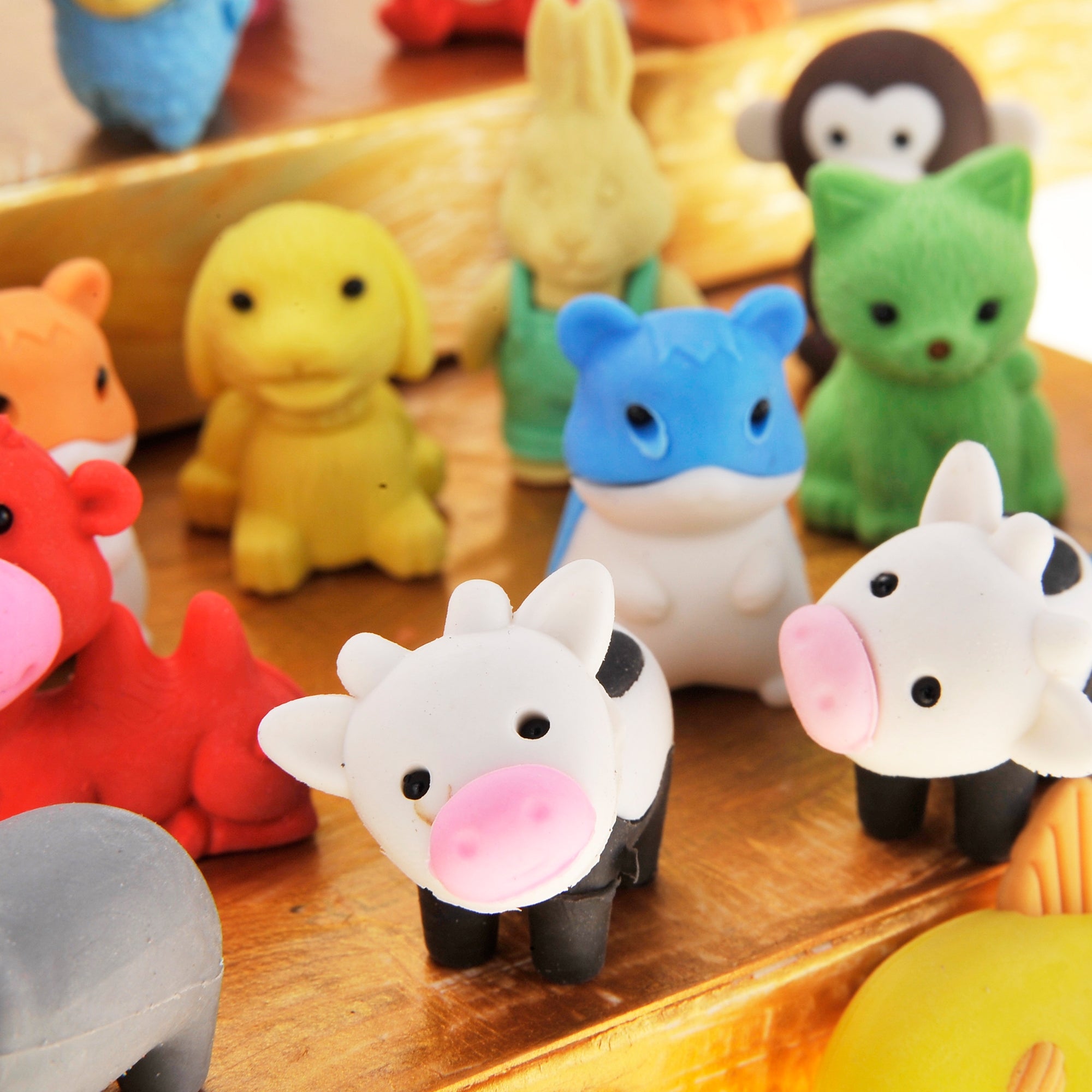 60Pcs Animal Erasers Desk Pets (Random Design)