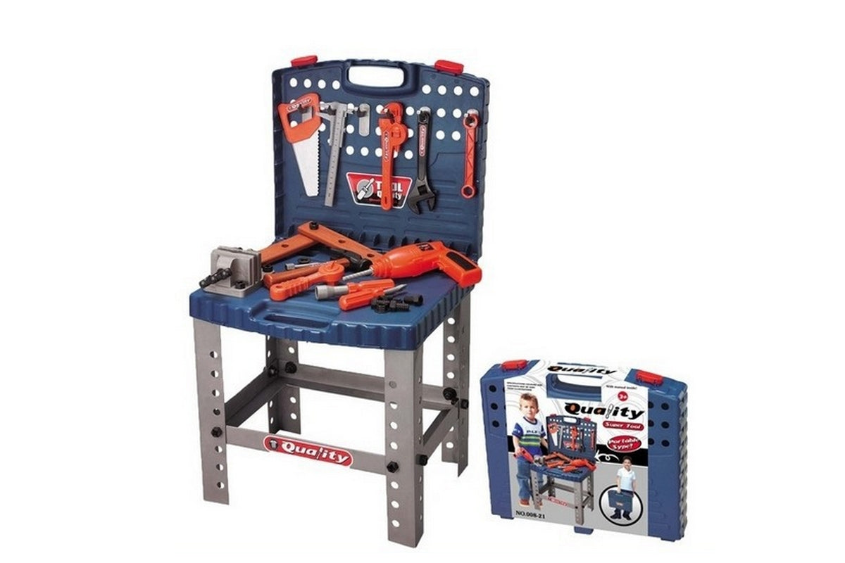 16" Pretend Tool Set Workbench For Kids