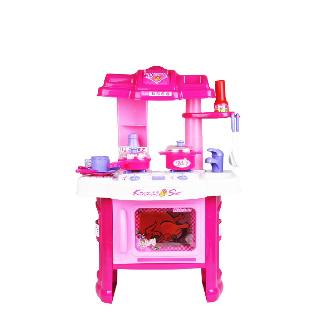 24" Deluxe Beauty Kitchen Appliance Cooking Play Set 24" With Lights & Sound