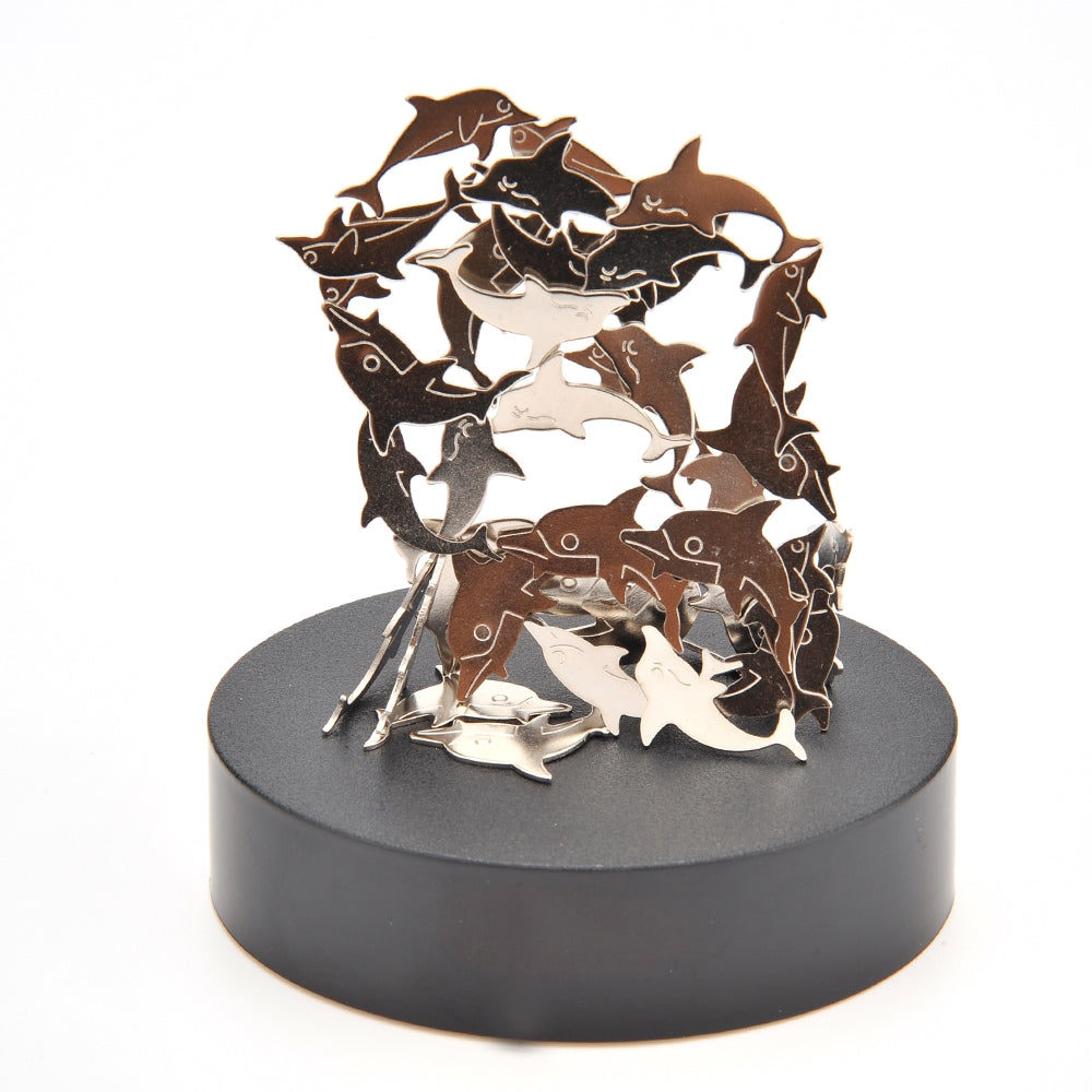 Magnetic Desktop Sculpture (Dolphins)